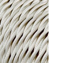 EDM Enrolador de cabo têxtil trançado h03vv-f 2 x 0,75 mm² algodão, 25 m