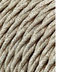 EDM Enrolador de cabo têxtil trançado h03vv-f 2 x 0,75 mm² linho, 25 m