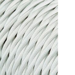 Carretel de cabo têxtil trançado H03VV-F 2 x 0,75 mm² branco, 25 m