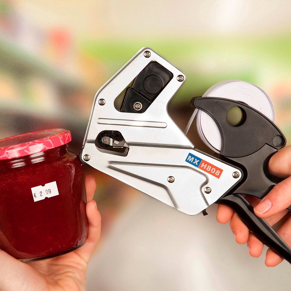 Etiquetas de preços brancas, removíveis, 21 x 12 mm, 6 rolos x 1000 un