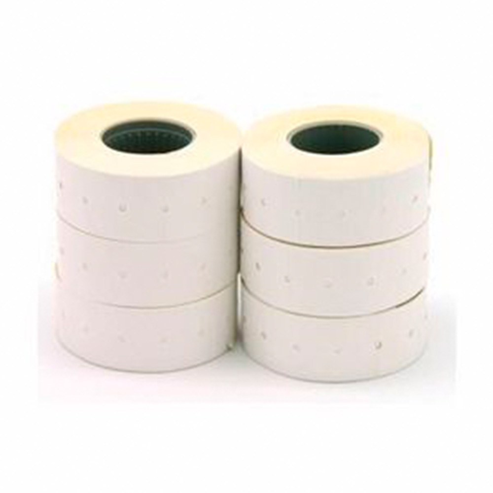 Etiquetas de preços brancas, removíveis, 26 x 16 mm, 6 rolos x 1000 un