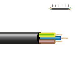 SEDILES Mangueira tubular h05vv-f 3 g 1,00 mm², preta euro/m
