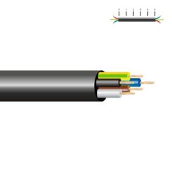 SEDILES Mangueira tubular vv-k06/1kv 5 g 1,50 mm², preta euro/m