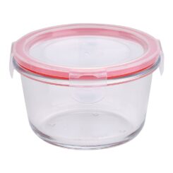 Marmita hermética redonda de vidro de borossilicato toledo, 500 ml, Ø12,5 x 7 cm
