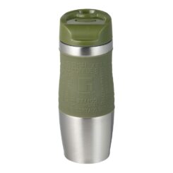 Copo de viagem de aço inoxidável, verde oliva, experto, 360 ml,  Ø8,3 x 21,2 cm