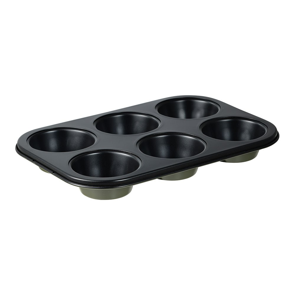 Forma para 6 muffins de aço carbono expert, 26,5 x 18,5 x 3 cm