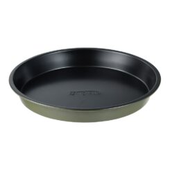 Forma redonda de aço ao carbono, para forno, experto, verde oliva, Ø25 x 3 cm