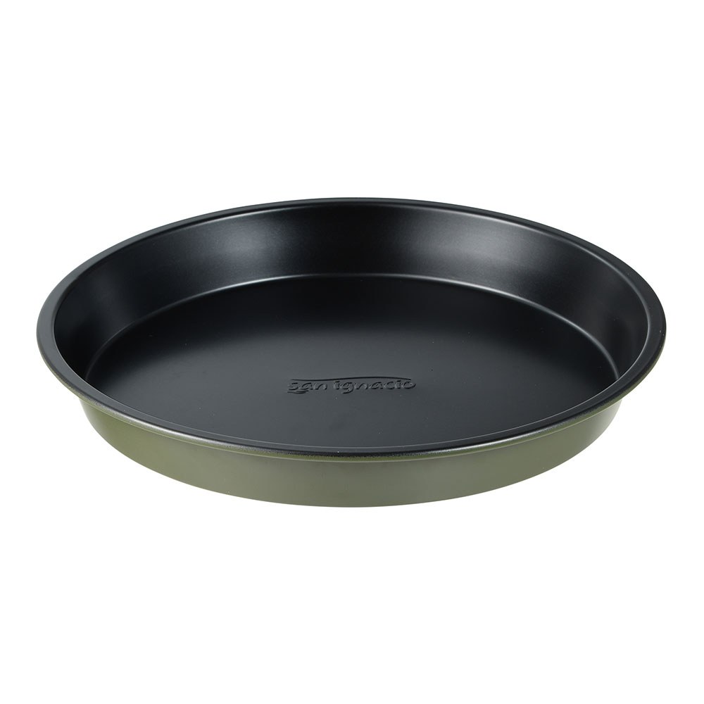 Forma redonda de aço ao carbono, para forno, experto, verde oliva, Ø25 x 3 cm