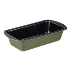 Forma retangular de aço carbono, para forno, experto, verde oliva, 25.5 x 13,3 x 5,7 cm