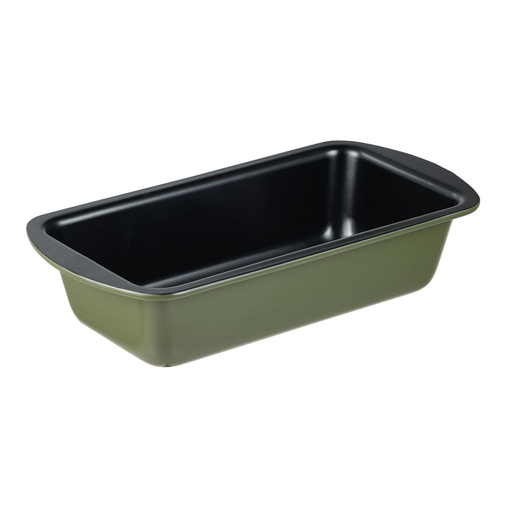 Forma retangular de aço carbono, para forno, experto, verde oliva, 25.5 x 13,3 x 5,7 cm