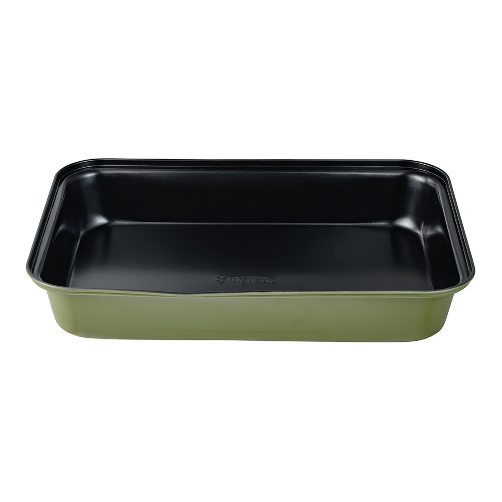 Tabuleiro retangular de aço ao carbono, para forno, experto, verde oliva 34 x 23,7 x 6 cm - Image 2