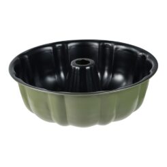 Forma redonda de aço carbono, para forno, experto, verde oliva, Ø25,5 x 8 cm