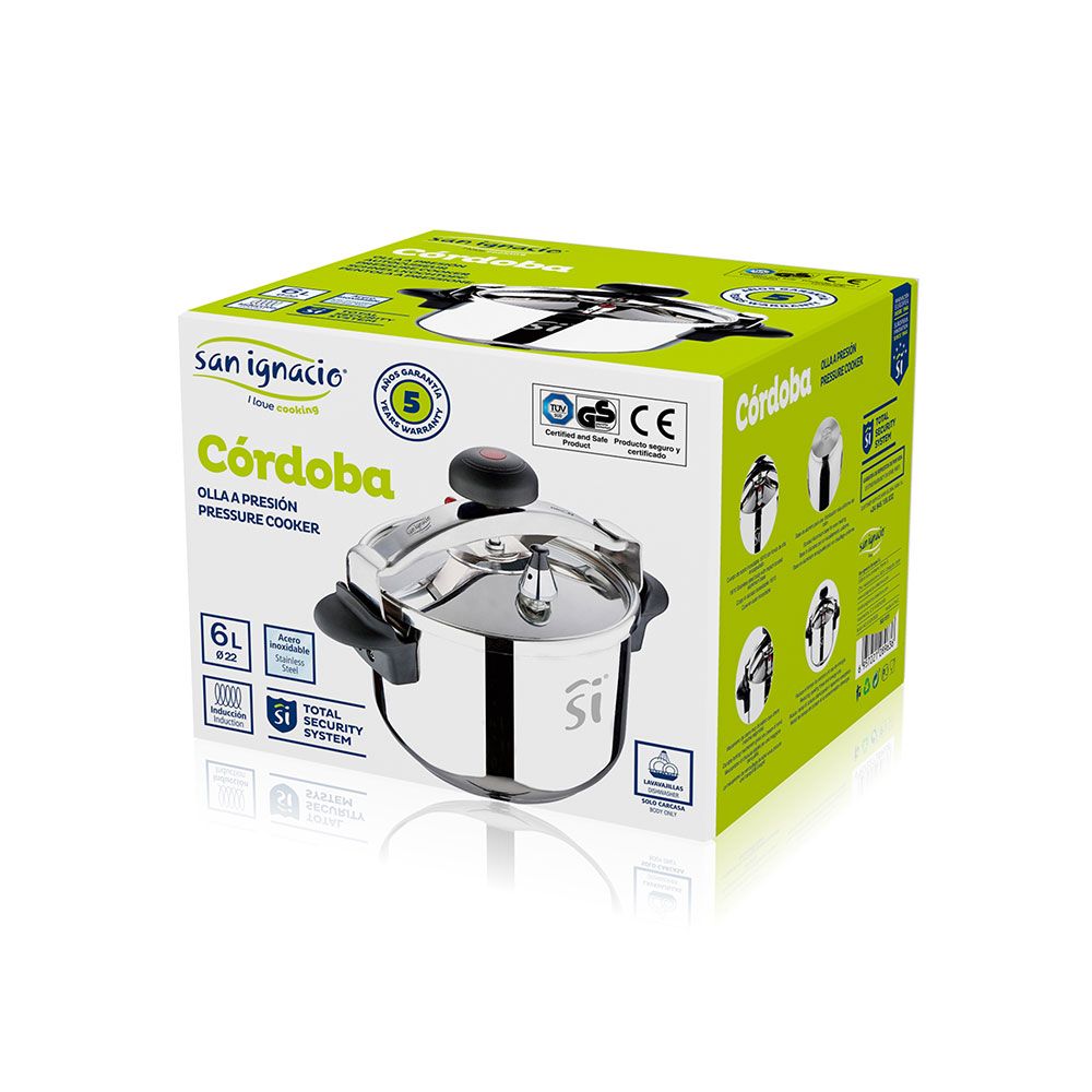Panela de pressão 6 l aço inoxidável cordoba ø22 cm - Image 2