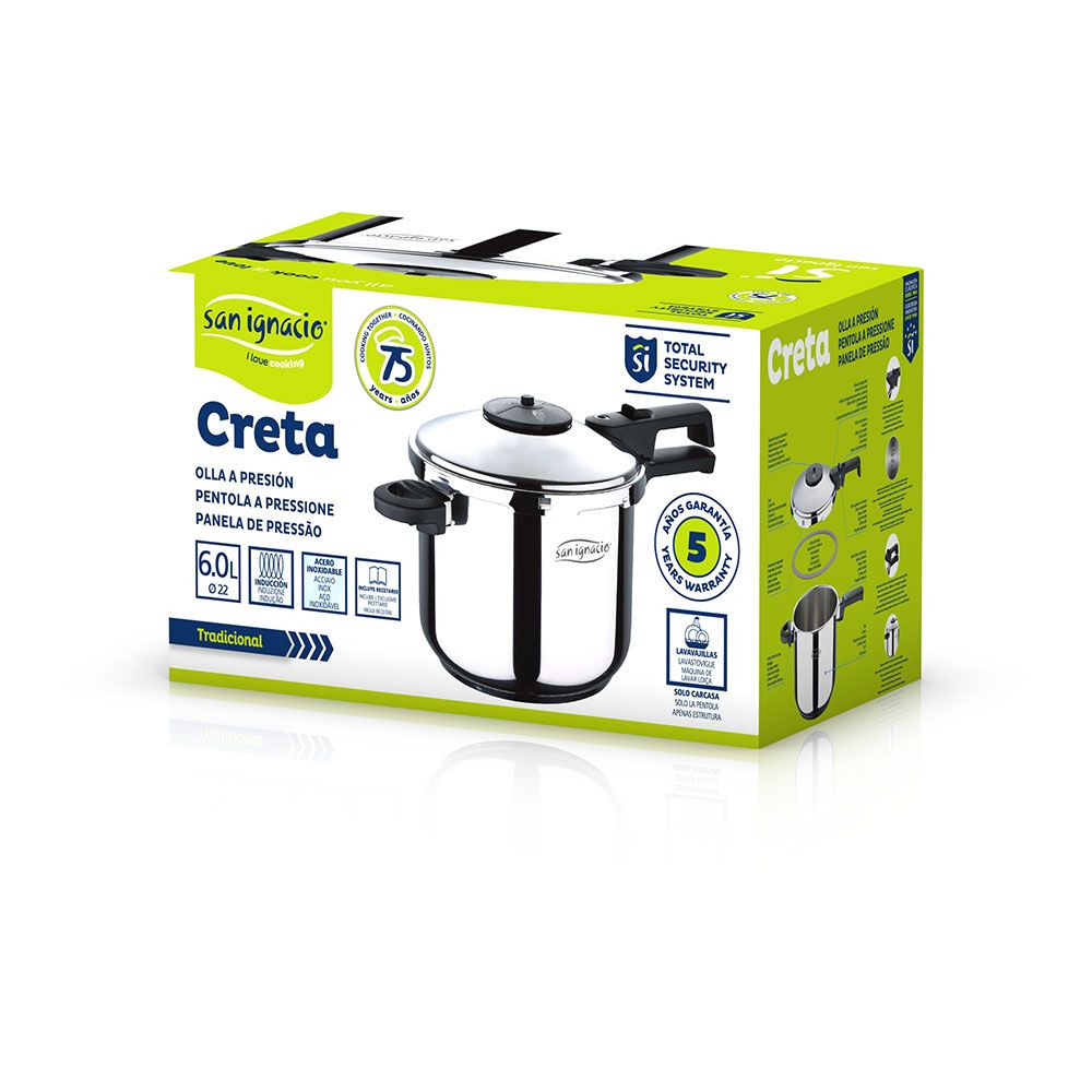 Panela de pressão Ø22cm 6L INOX creta SG-1523 SAN ignacio - Image 7