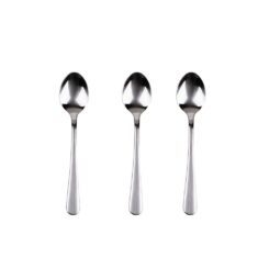 Colher de café de aço inoxidavel reciclado brilho natur 3 UDS