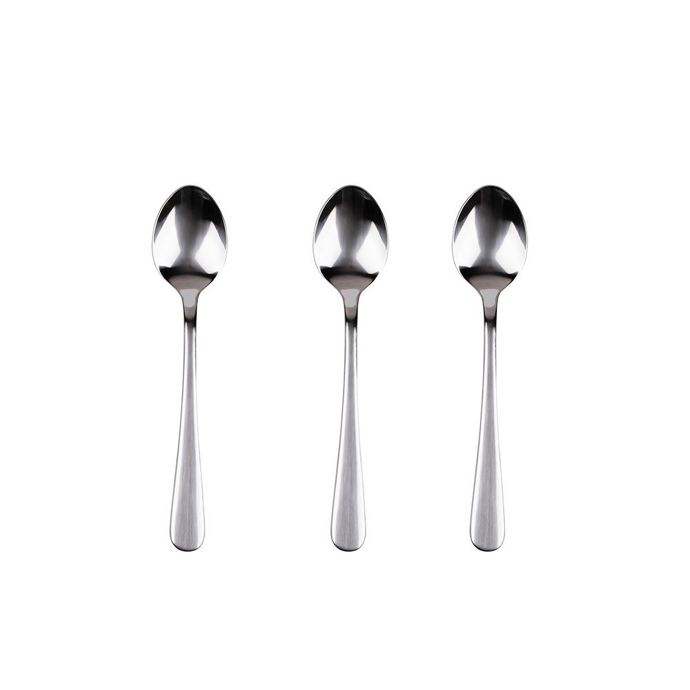 Colher de café de aço inoxidavel reciclado brilho natur 3 UDS