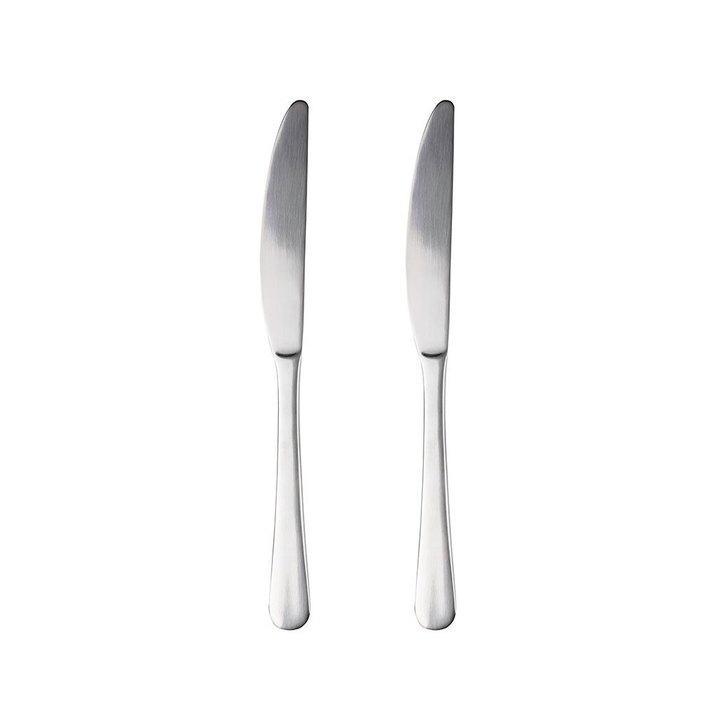 Faca de aço inoxidável reciclado, brilho natural, blister 2 UDS