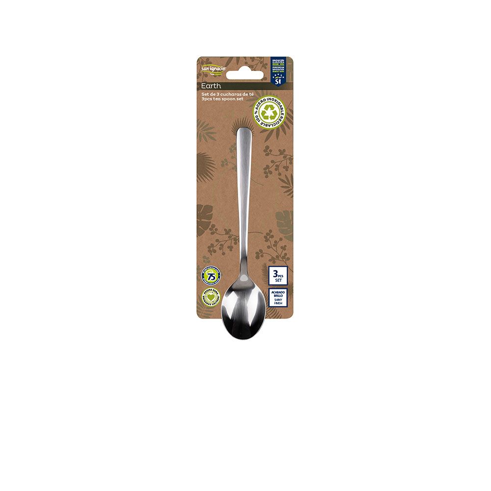 Colher de café de aço inoxidavel reciclado brilho earth 3 UDS - Image 2