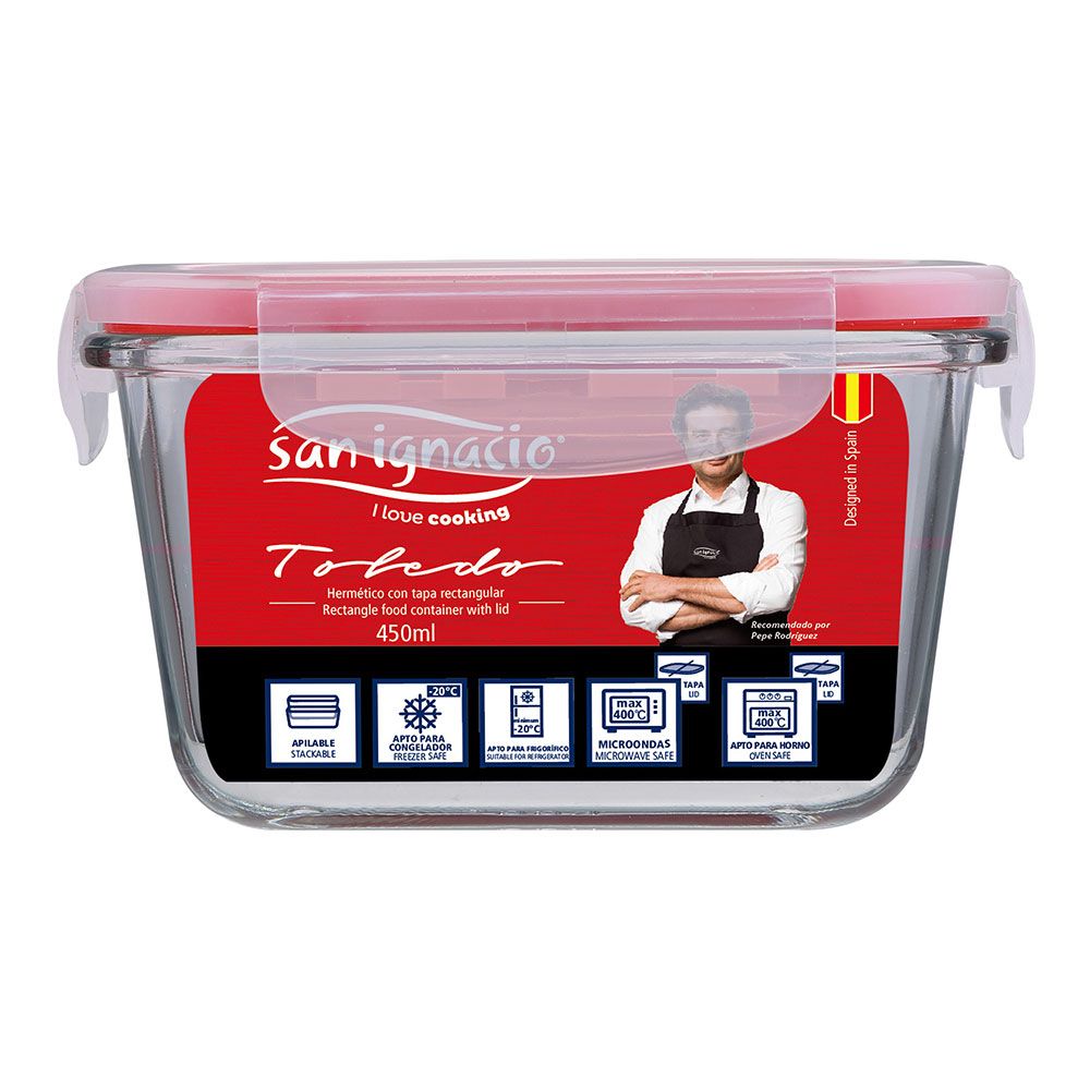 Lancheira hermética de vidro Toledo 450 ml - Image 5