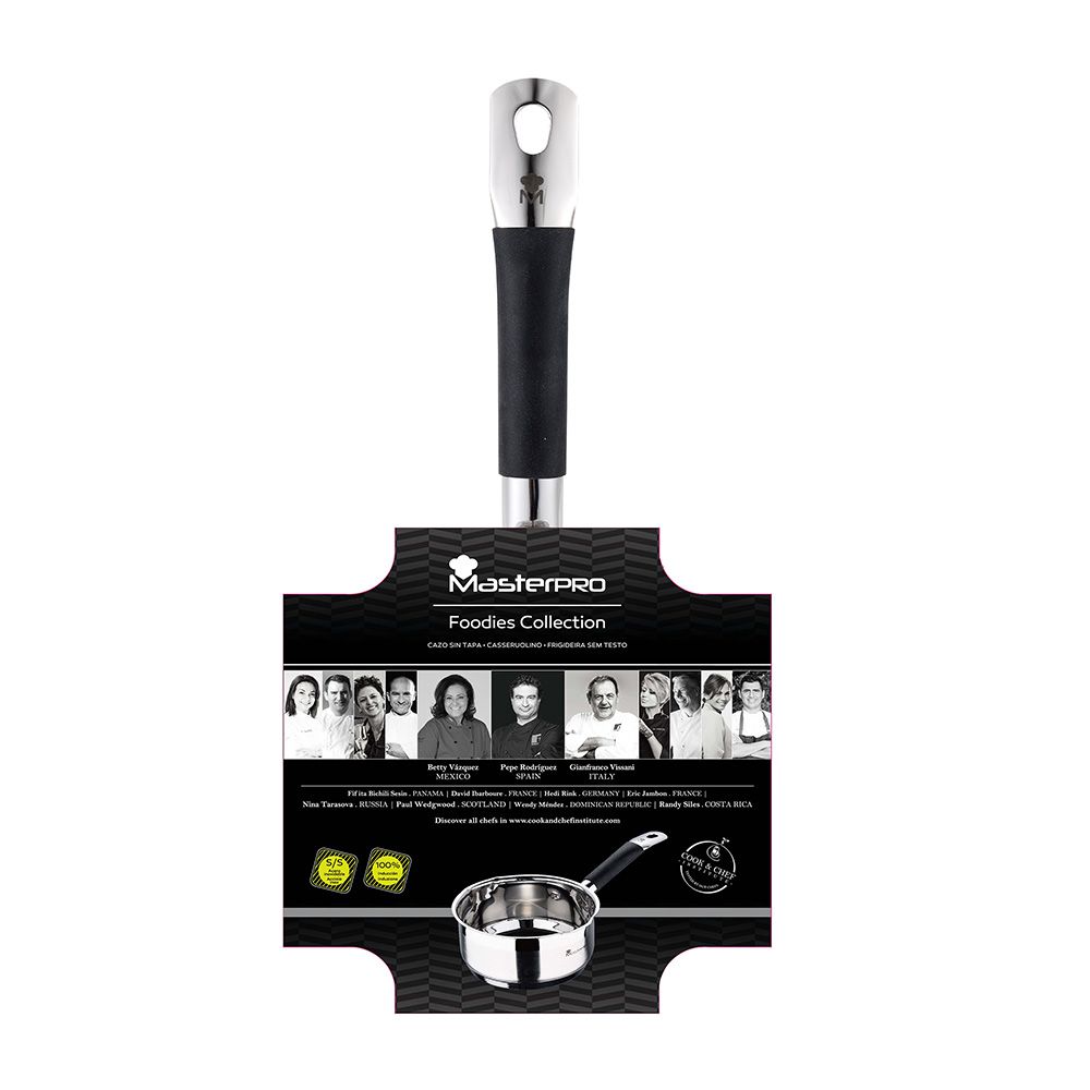 Caçarola Ø16x7,5cm 1,3L INOX foodies BGMP-1500-BK masterpro - Image 2