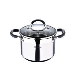Panela Ø20x14cm 4L INOX com tampa foodies BGMP-1505-BK masterpro