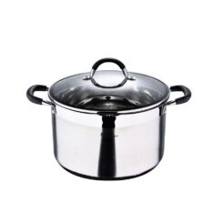 Panela Ø28x16,5cm 9,5L INOX com tampa foodies BGMP-1506-BK masterpro