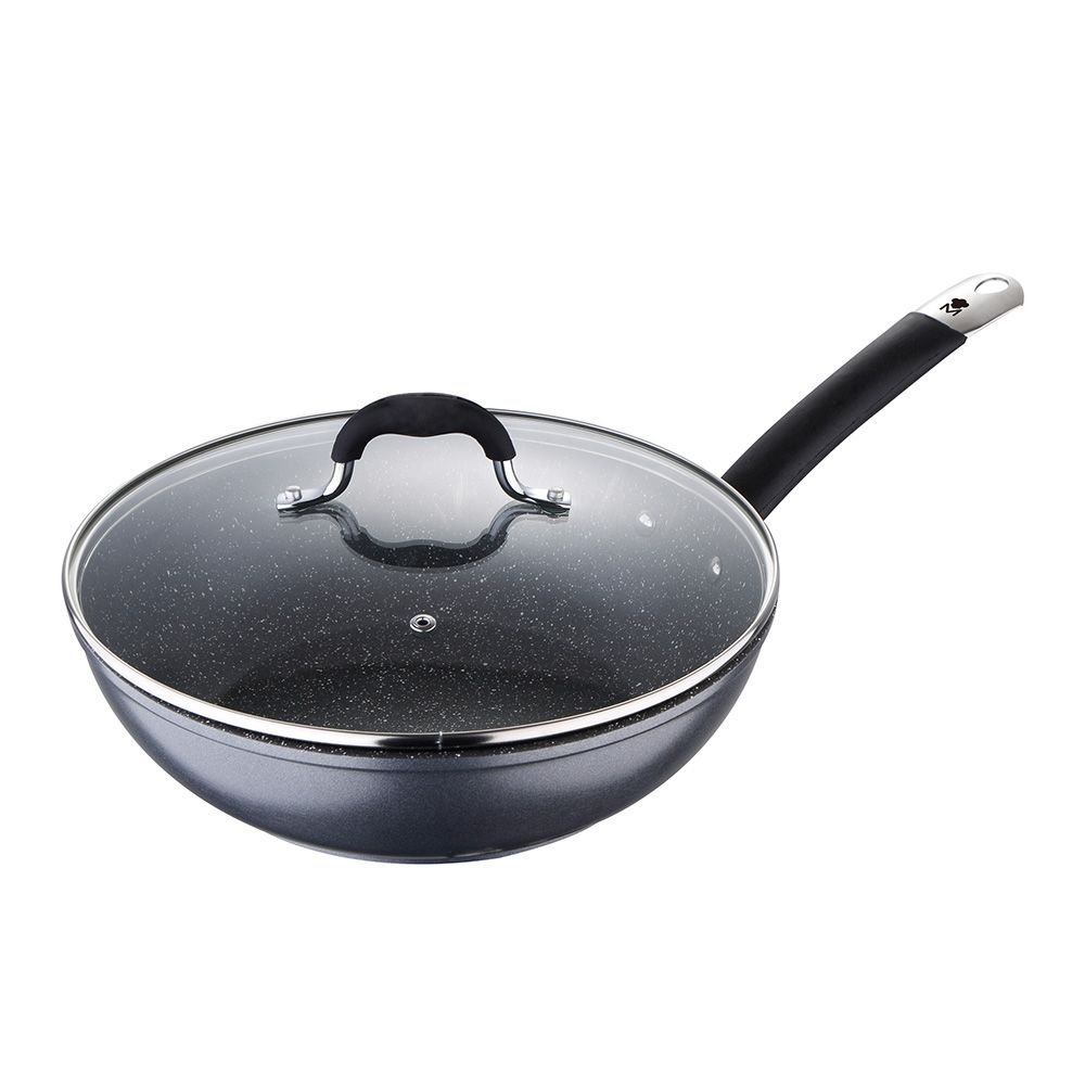 WOK Ø28x8,0cm com tampa alumínio forjado home edition BGMP-3289-BK masterpro