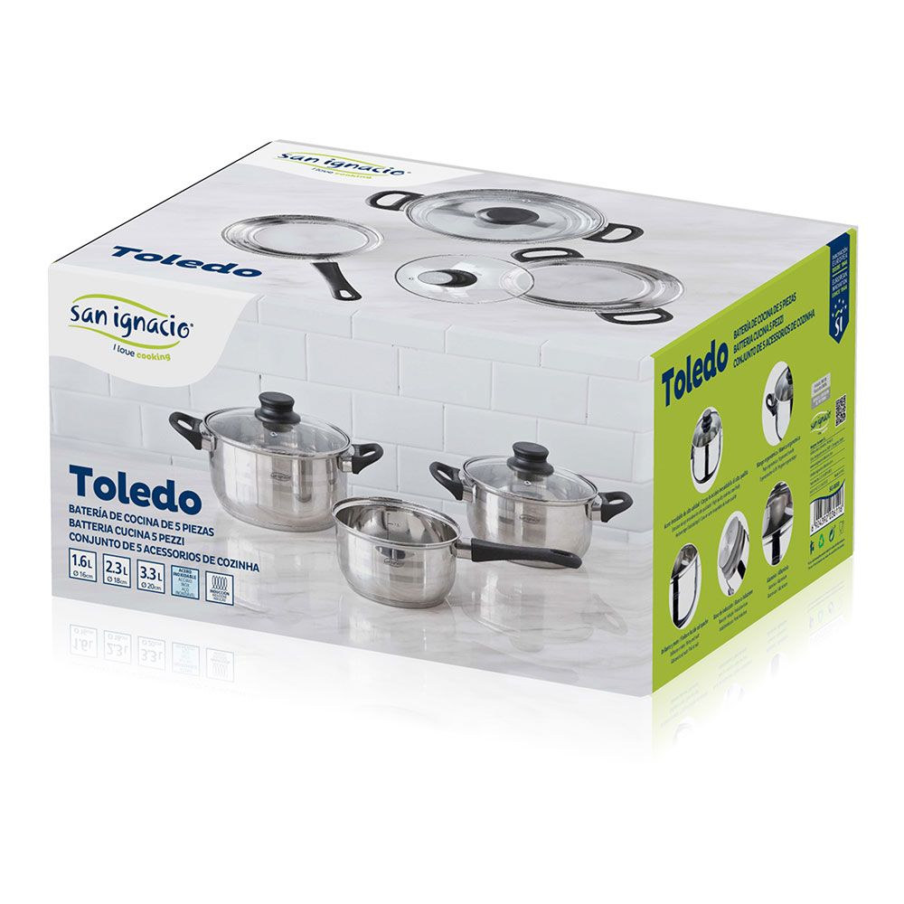 Trem de cozinha de 5 peças INOX IND toledo SG-8050 SAN ignacio - Image 6