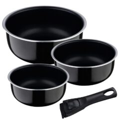 KIT 3 caçarolas (Ø16+Ø18+Ø20cm) click & cook bergner