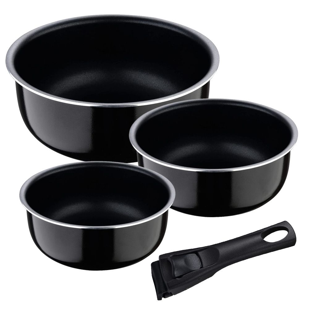 KIT 3 caçarolas (Ø16+Ø18+Ø20cm) click & cook bergner