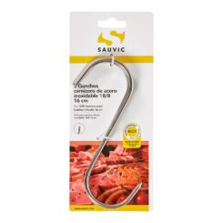 Ganchos em aço inoxidável 18/8, 16 cm de comprimento, blister com 3 unidades