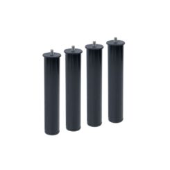 MICEL Perna para estrado pt26 sem roda, preto, ø50 x 270 mm, 4 peças