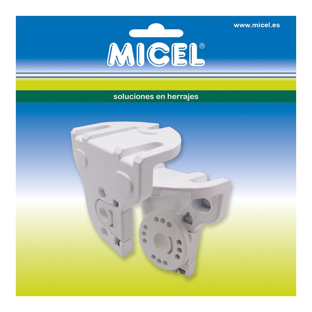 Suportes de eixo para toldo, modelo tld03, em alumínio com acabamento branco, 113 x 85 x 110 mm, blister - Image 2