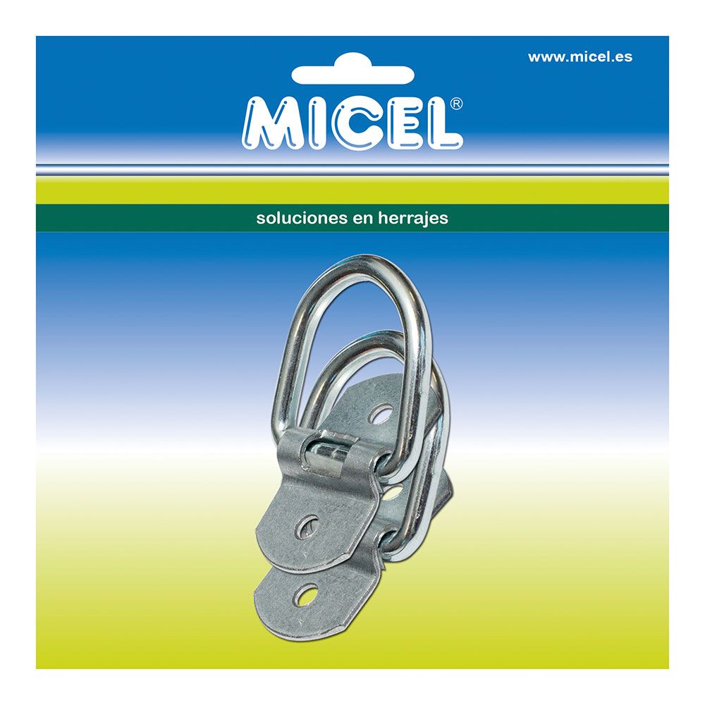 Anéis com placa para toldo, modelo ap03, em aço com acabamento zincado, 60 x 38 x 8,5 mm, 2 peças, blister - Image 2