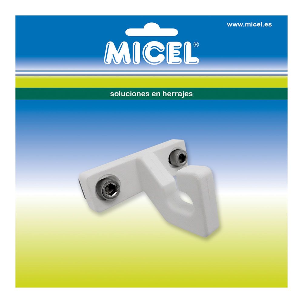 Gancho final para toldo, modelo tld11, em nylon com acabamento branco, 65 x 57,5 x 35,5 mm - Image 2