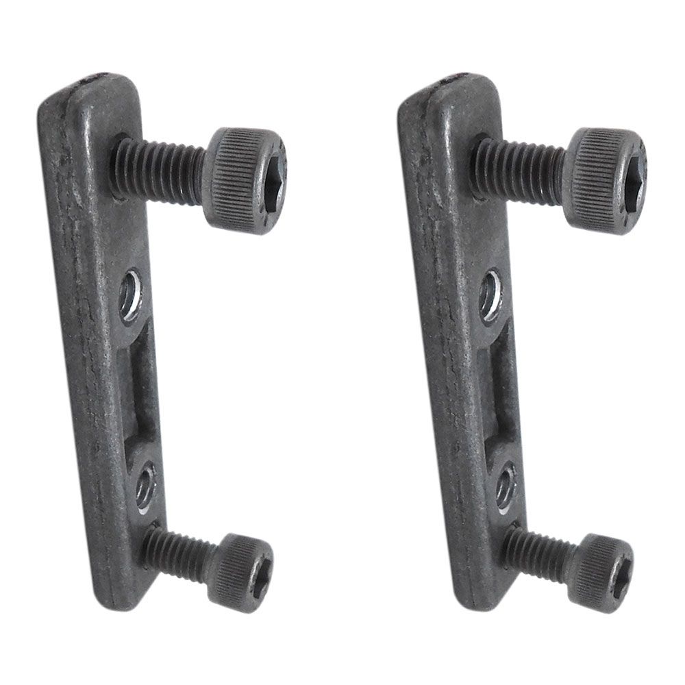 Tiras de placa para perfil de toldo, modelo tld25, em zamak com acabamento natural, 65 x 14,5 x 6 mm, 2 peças