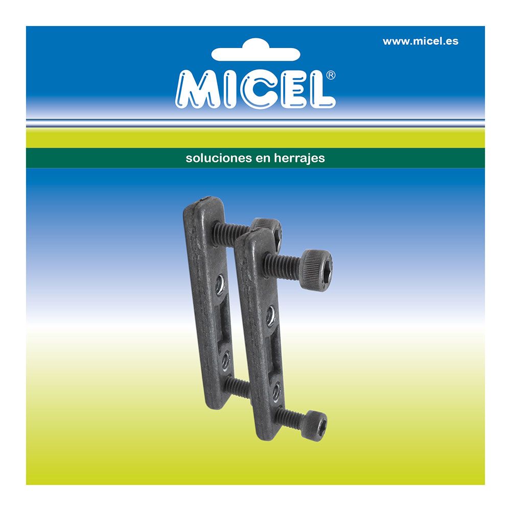 Tiras de placa para perfil de toldo, modelo tld25, em zamak com acabamento natural, 65 x 14,5 x 6 mm, 2 peças - Image 2