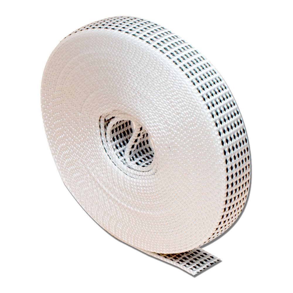 Fita cega PR26, branca com manchas pretas, 14 mm x 6 m