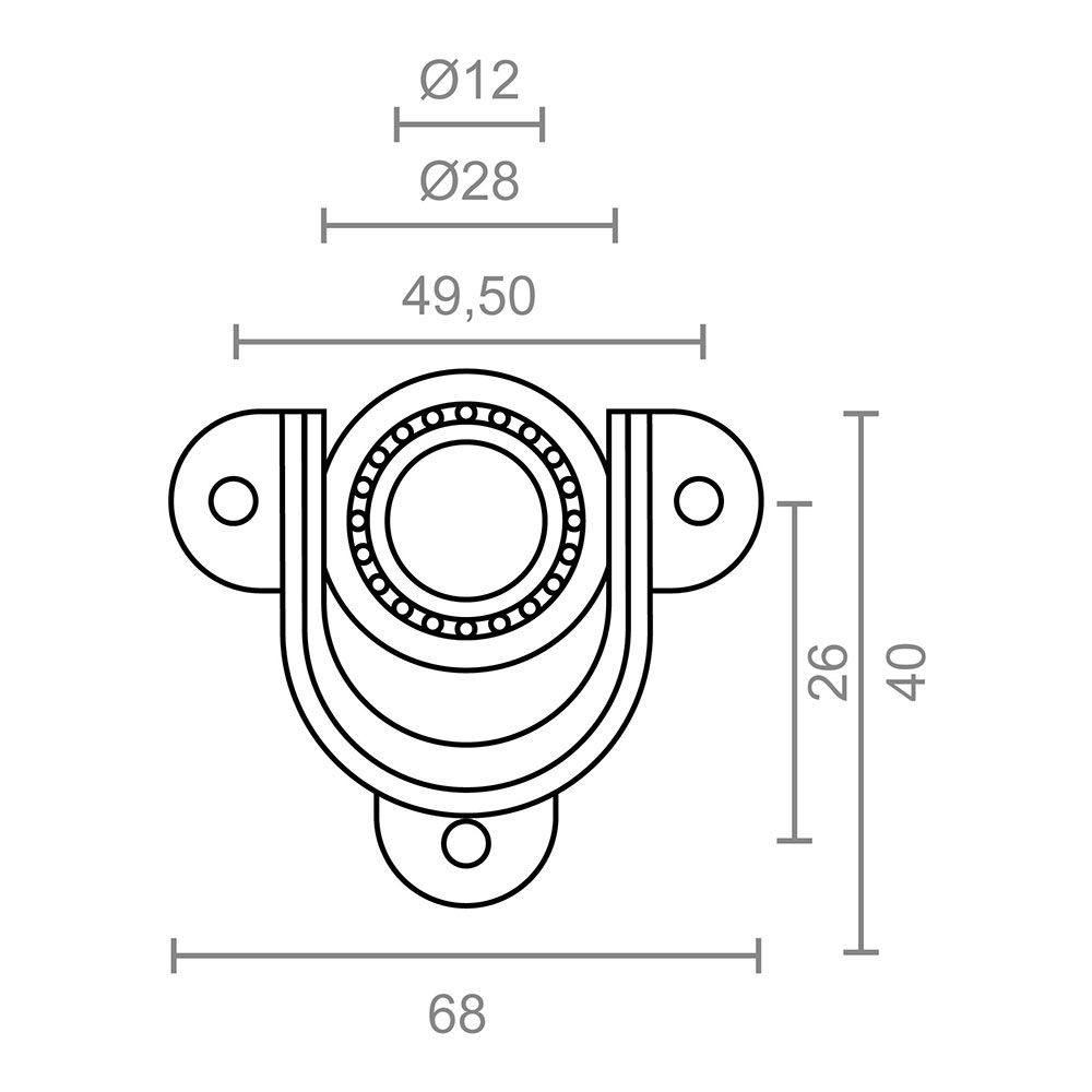 Suporte PR15+ROLAMENTO PR16 28 mm zinco - Image 3