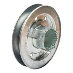 Roldana metálica com espiga pr19, zincada, 150 mm