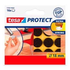 Feltro adesivo circular sintético marrom, Ø18 mm, 16 un, blister