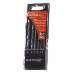 Brocas retificadas DIN338 HSS Ø2-8 mm, jogo 6 peças