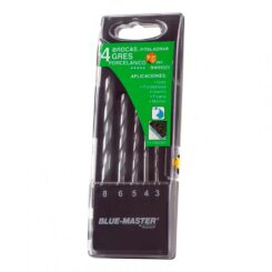 Brocas profissionais para porcelanato Ø4-5-6-8 mm, jogo 4 peças