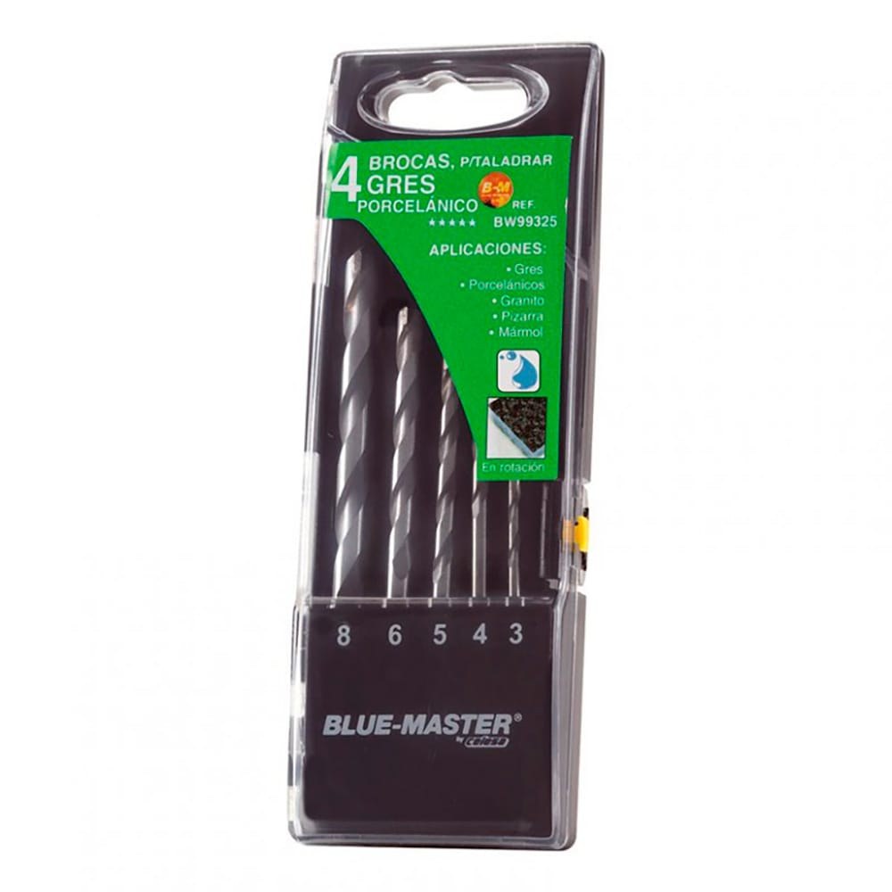 Brocas profissionais para porcelanato Ø4-5-6-8 mm, jogo 4 peças