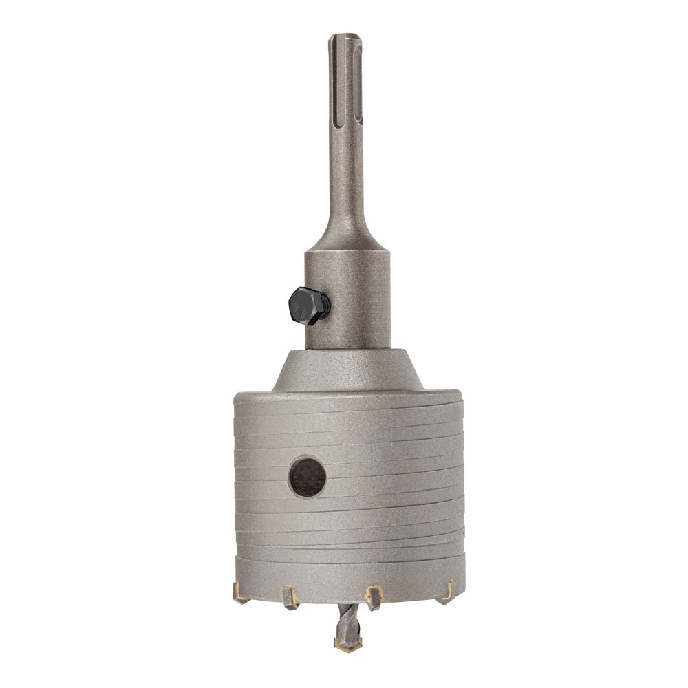 Serra copo para construção de metal duro (MD) Ø68 mm + adaptador SDS plus + broca guia