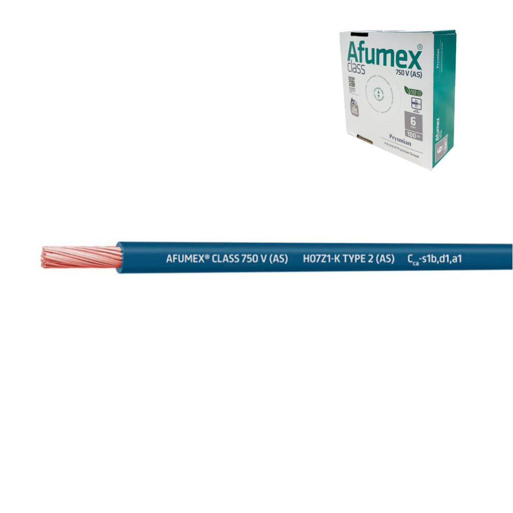 Cabo H07Z1-K(AS) 1,5 mm² azul euro/m