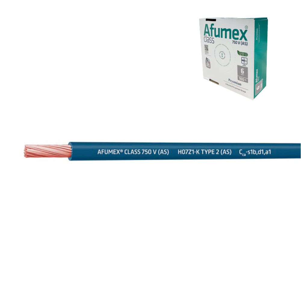 Cabo H07Z1-K(AS) 4,0 mm² azul euro/m