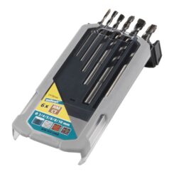 Broca de betão profissional com borda de carboneto de tungstenio, conjunto de 6 peças, Ø3,00 - Ø10,00 mm