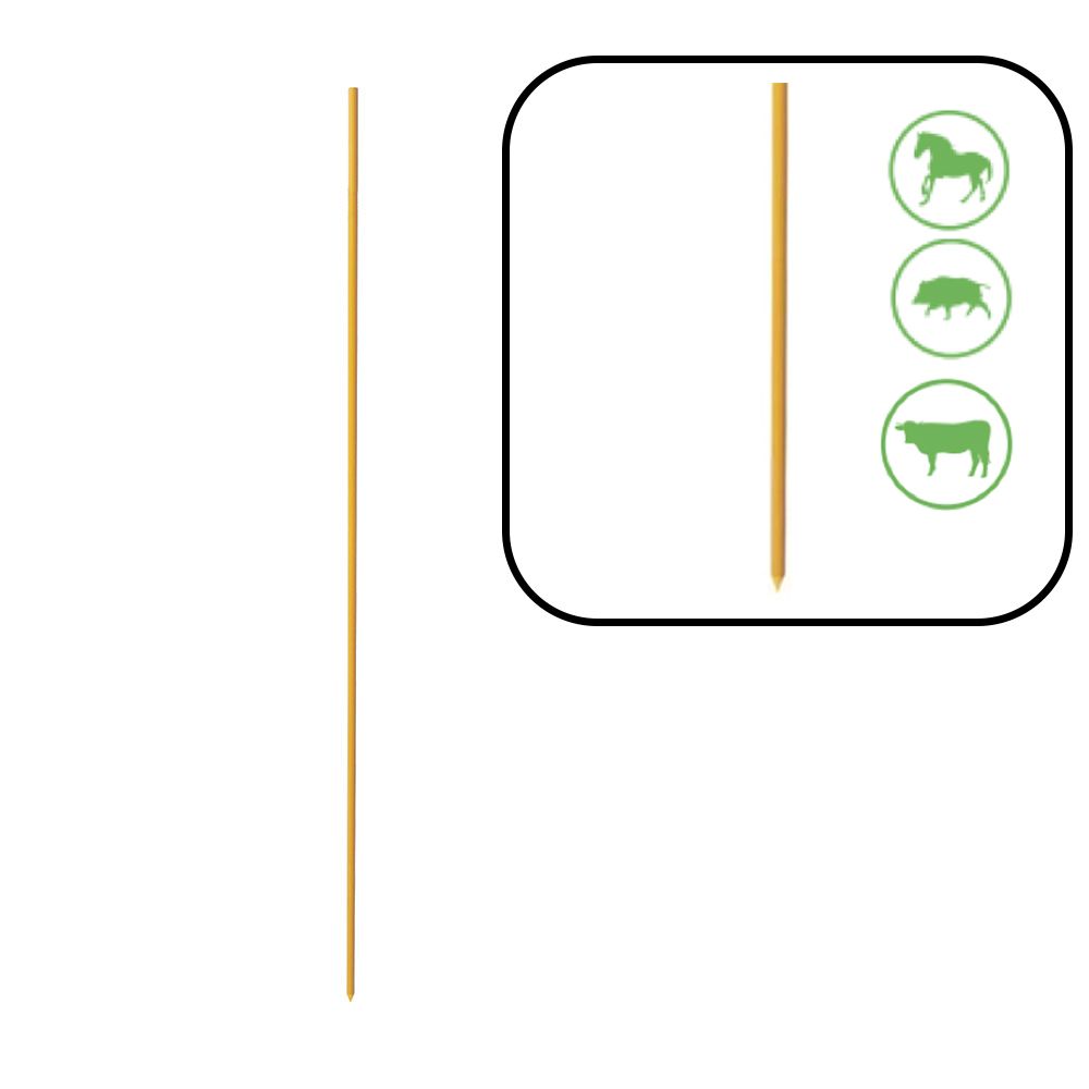 Pack 50 estacas 120cm fibra amarela pastormatic