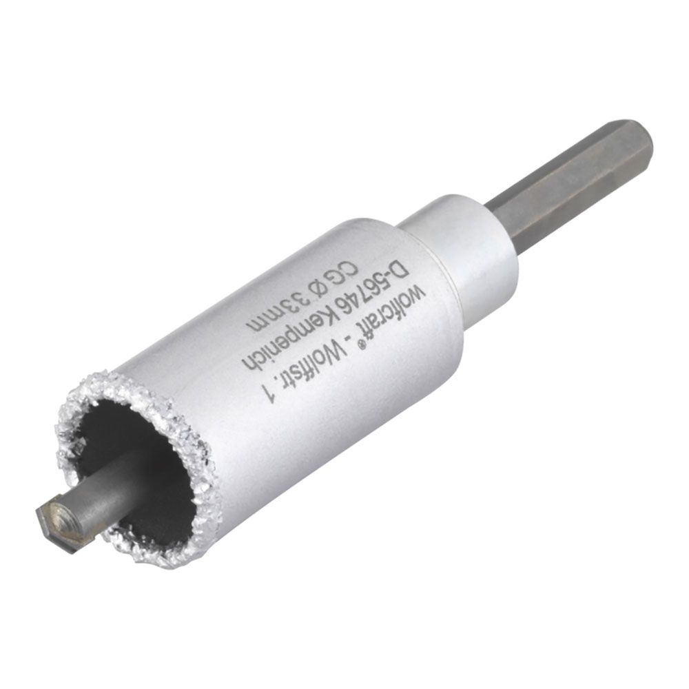Broca revestida de carboneto de tungstênio, com adaptador, ø33 x 55 mm